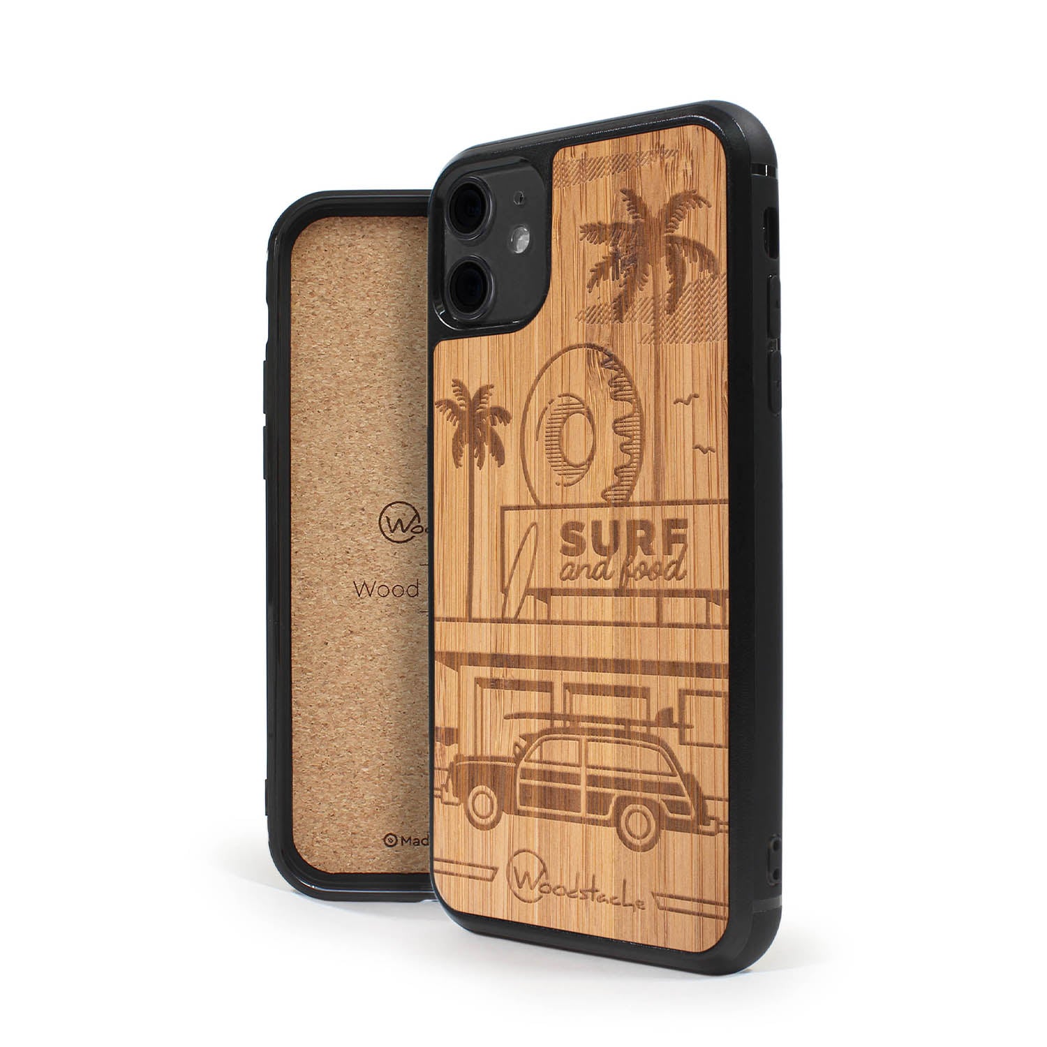 Coque iPhone en bois California