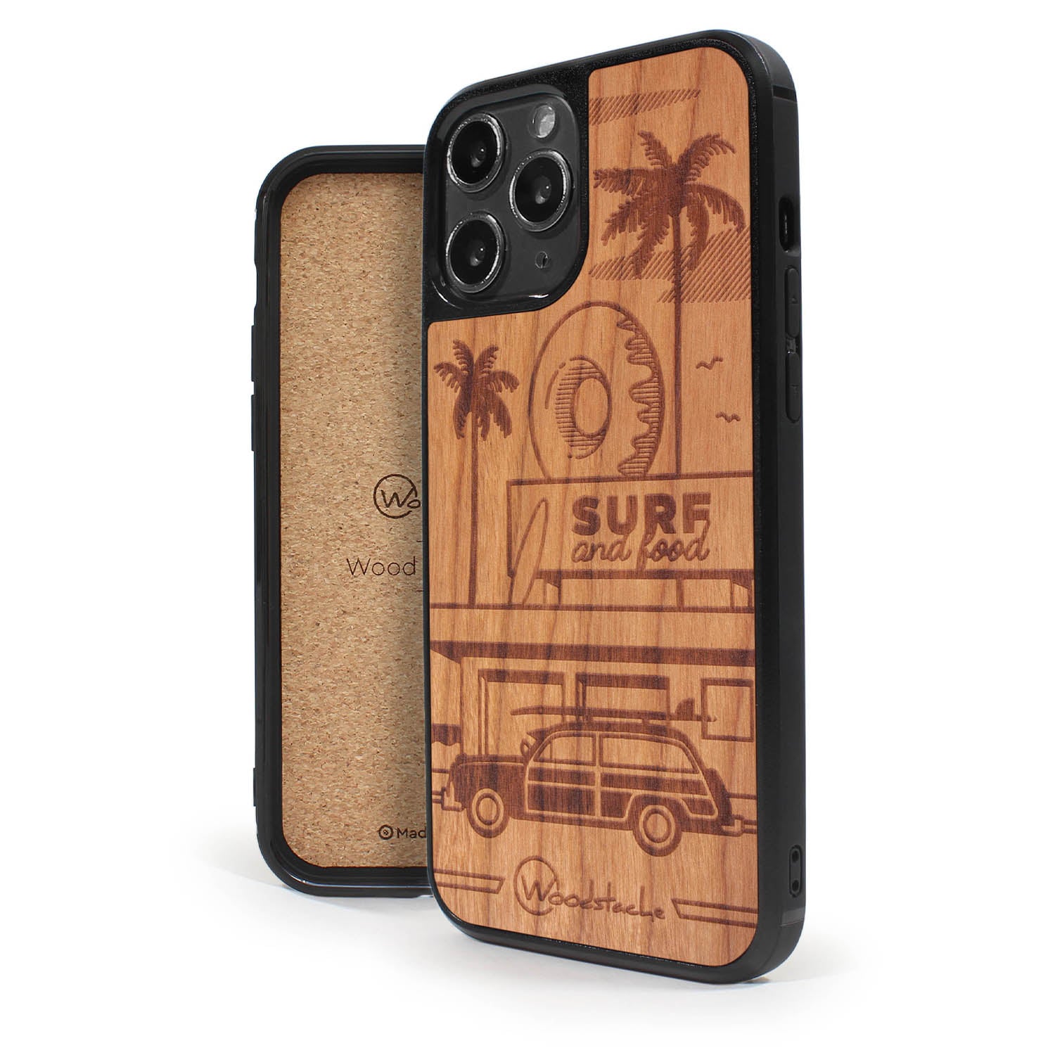 Coque iPhone en bois California