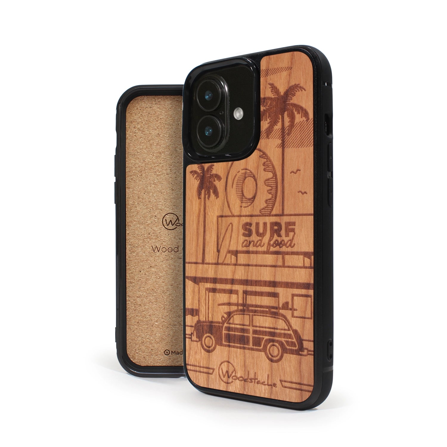 Coque iPhone en bois California