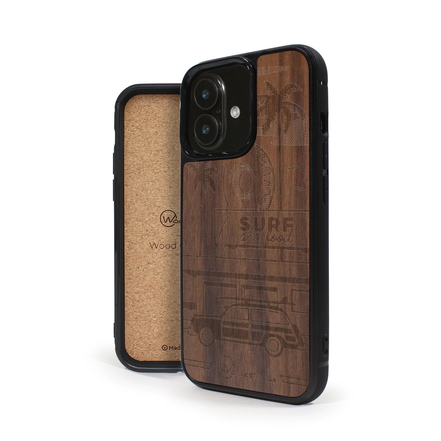 Coque iPhone en bois California