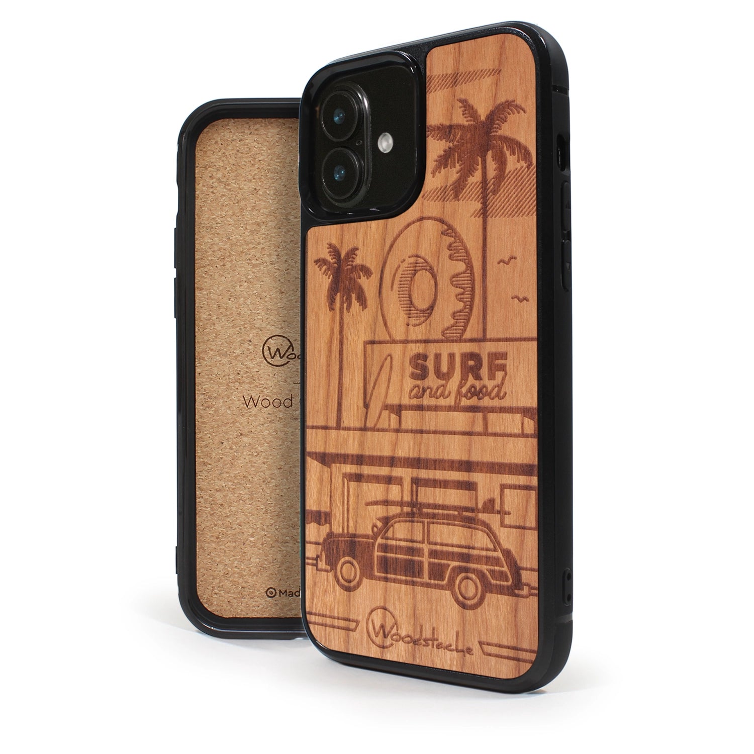 Coque iPhone en bois California