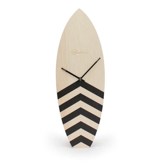 Horloge surf en bois Black