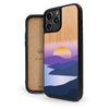 Coque iPhone en bois Golden Sunset