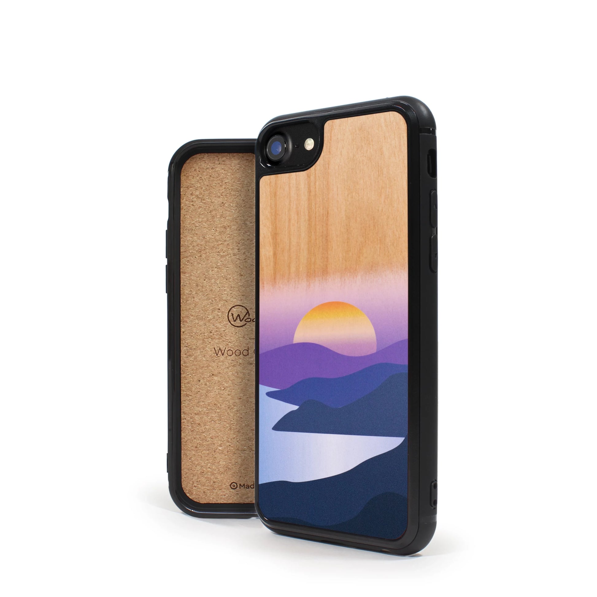 Coque iPhone en bois Golden Sunset