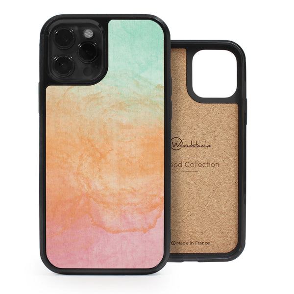 Coque iPhone en bois de merisier, impression sur bois