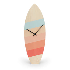 Horloge Surf en bois PASTEL STRIPES