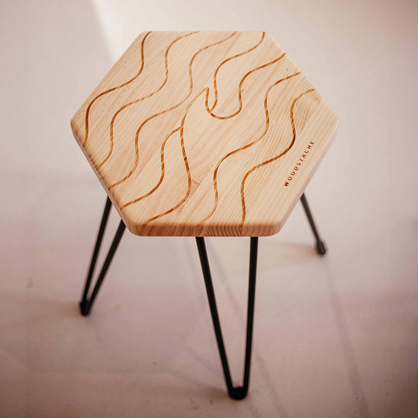 Tabouret pin massif WAVE