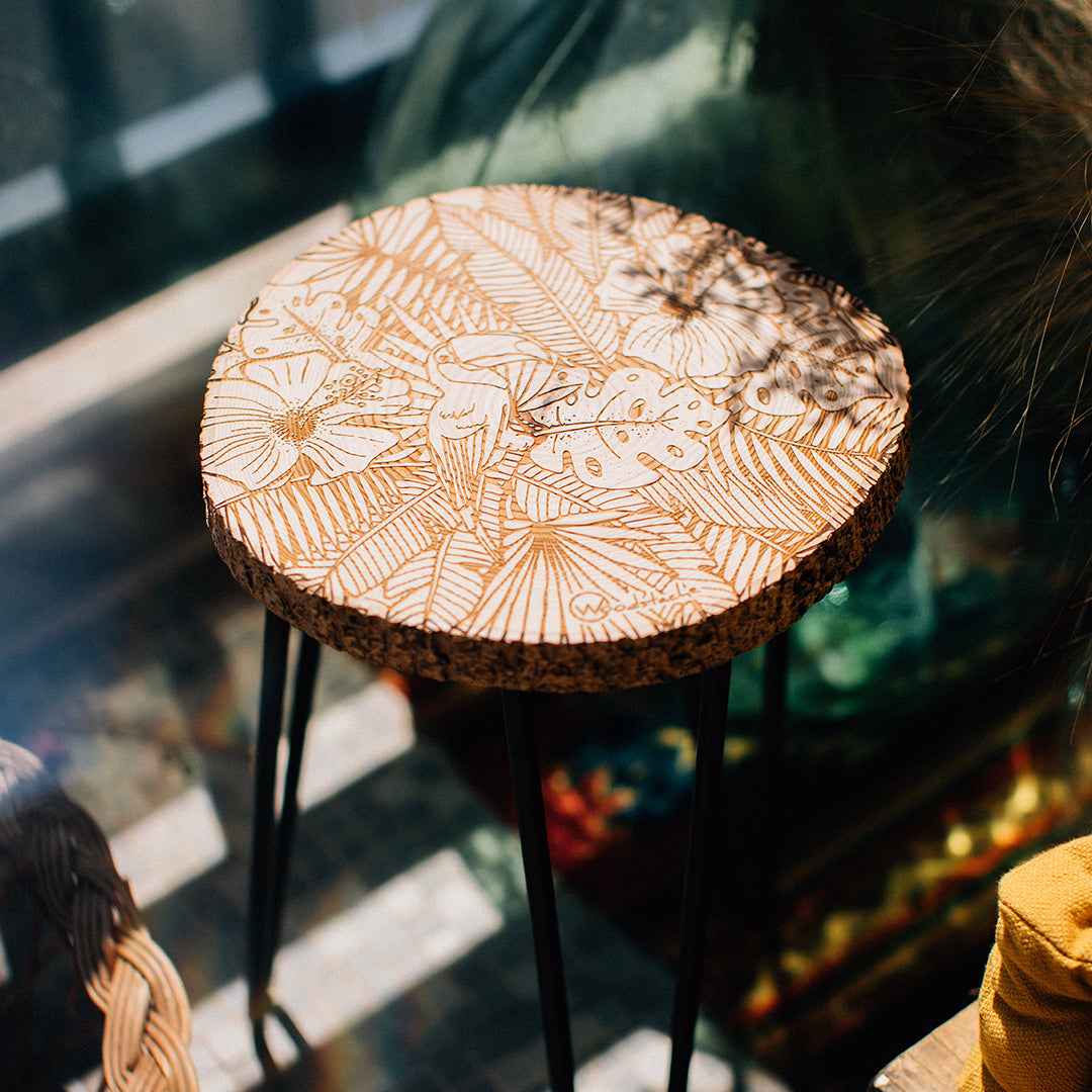 Tabouret en bois Jungle